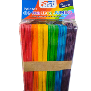 Paleta madera grande colores 100 unidades
