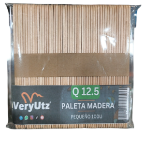 Paleta madera natural pequeña 100 unidades