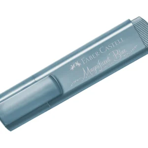 Resaltador azul metalico Faber castell