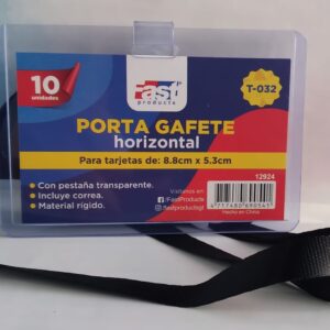 Porta gafete horizontal