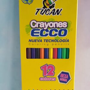 Crayones madera ecco 12 colores Tucan
