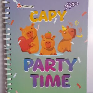 Cuaderno GLITTER 180 hojas pasta dura lineas