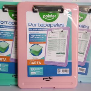 Portapapeles con almacenamiento carta  Pointer
