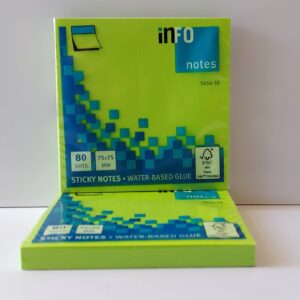 Notas adhesivas verde 3*3 pulg No. 5654-33 Info Notes