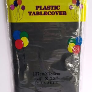 Mantel de plastico liso negro 137cm x 183cm Heavy Duty ZyC