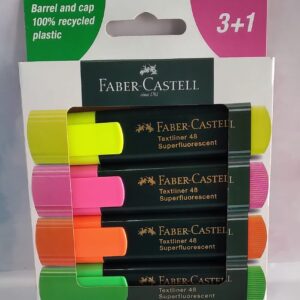 Resaltador 4 colores neon Faber-castell