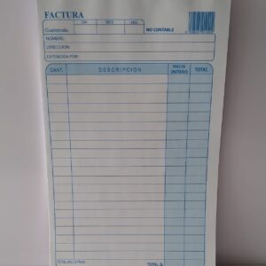Talonario de factura 1/2 grande Stody