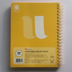 Cuaderno 200 hojas Arimany U con lineas