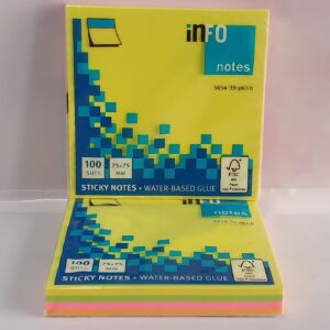 Notas adhesivas 4 colores 3*3 pulgadas No. 5654-39-pk1-b Info Notes