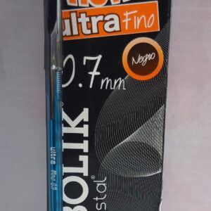 Lapicero Bolik ultra fino 0.7 negro x caja