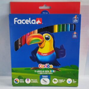 Crayo de madera jumbo 12 color Facela