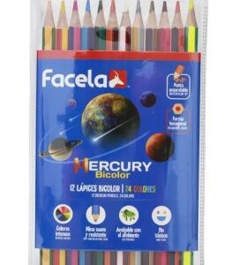 Crayon Mercury Bicolor 24 colores