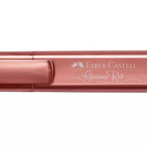 Resaltador rojo metalico Faber castell
