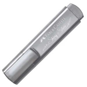 Resaltador plateado metalico Faber castell