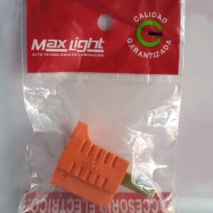 Adaptador electrico naranja 3 a 2 MAXLIGHT