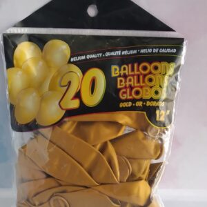 Globos oro 20U bolsa pequeña Helio