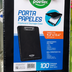 Portapapeles NEGRO con almacenamiento carta  Pointer