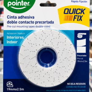 Cinta doble contacto precortada 19 mm x 2.5 m MT-19252