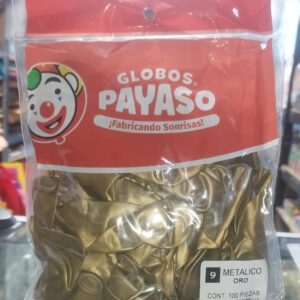 Globos Payaso metalico ORO
