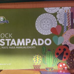 Block papel estampado oficio mate 20 hojas