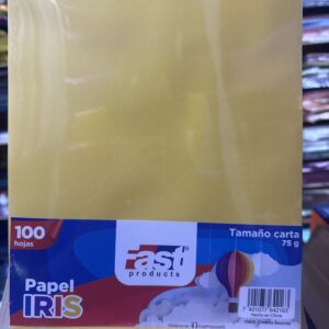 Paquete 100 hojas iris carta colores basicos Fast