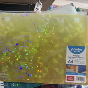 Sobre Plastico Pointer Horizontal A4 Cierre Facil