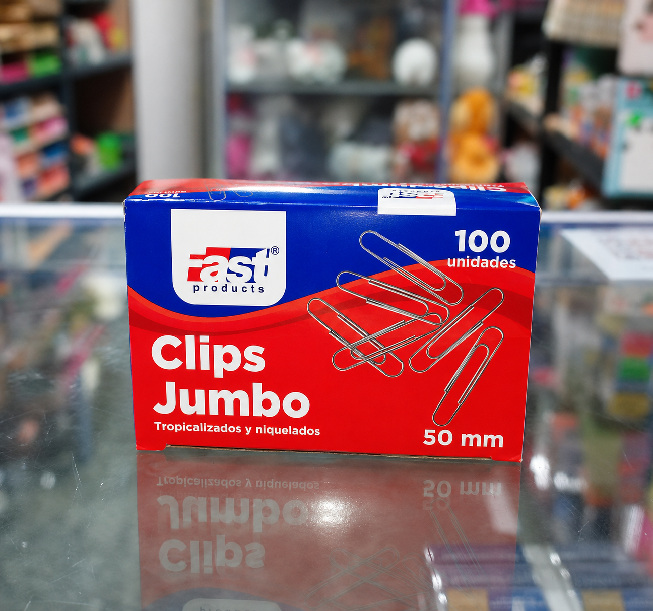 Clips Jumbo niquelado 100 unidades 50 mm