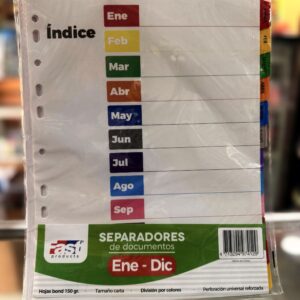 Separadores de documenots ENE-DIC carta Fast