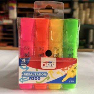 Resaltador R300 neon FAST 4 unidades grande
