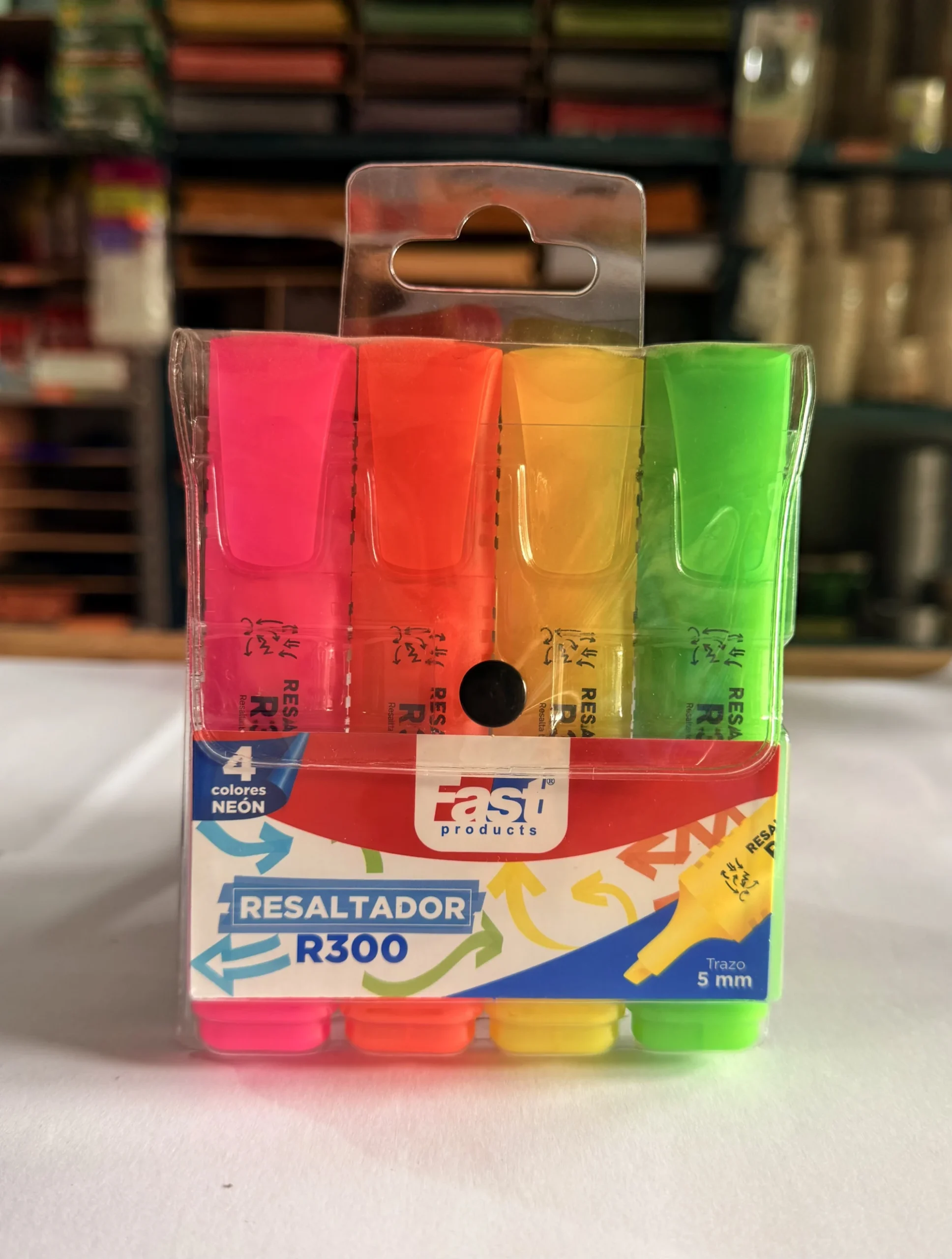 Resaltador R300 neon FAST 4 unidades grande