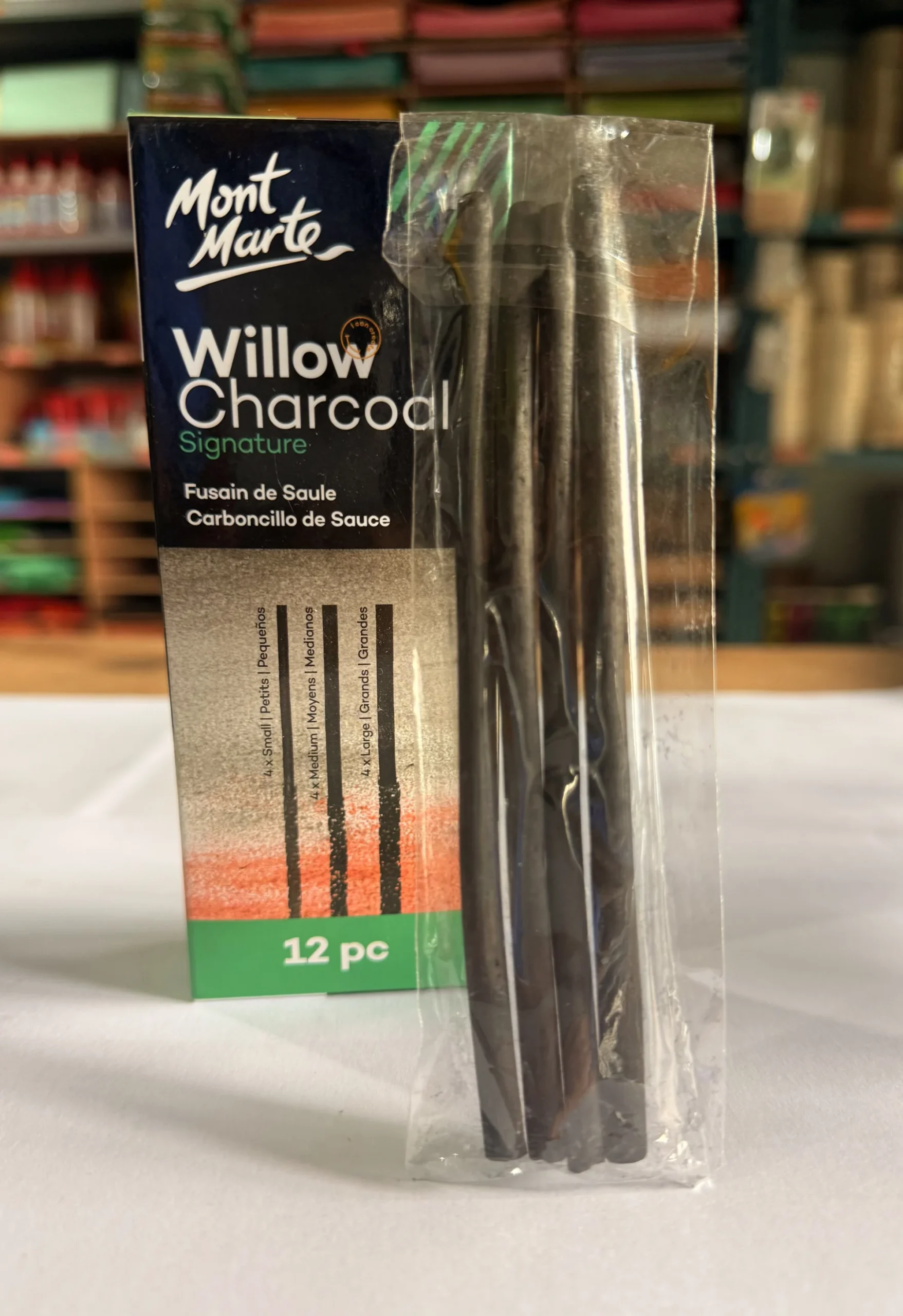 Carboncillo de sauce natural x 4 unidades Mont Marte