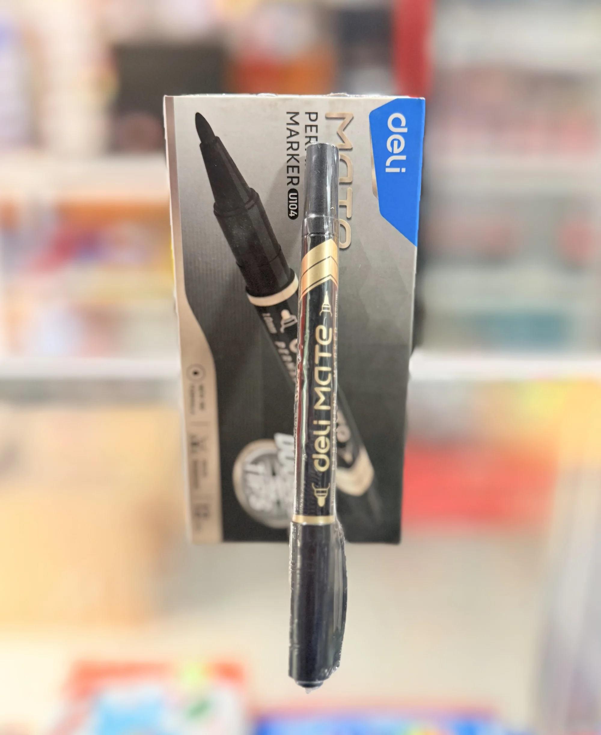 Marcador permanente doble punta 1.0 mm-0.5mm negro Deli Mate