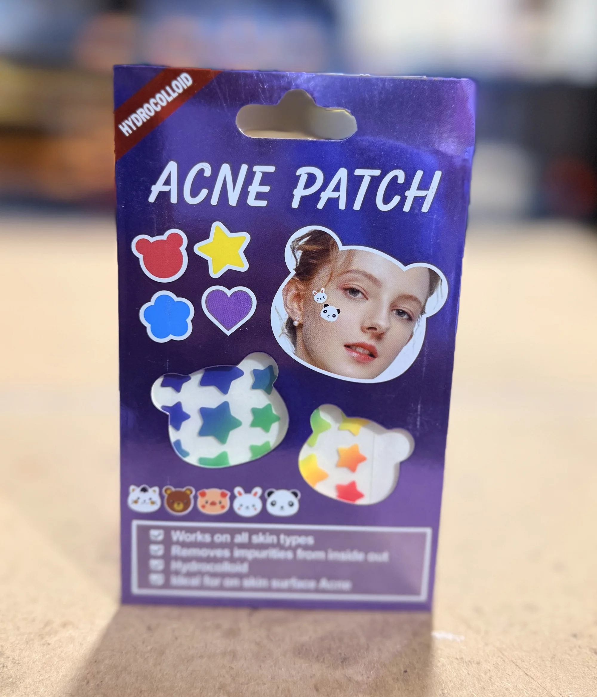 Stickers parche de ACNE morado