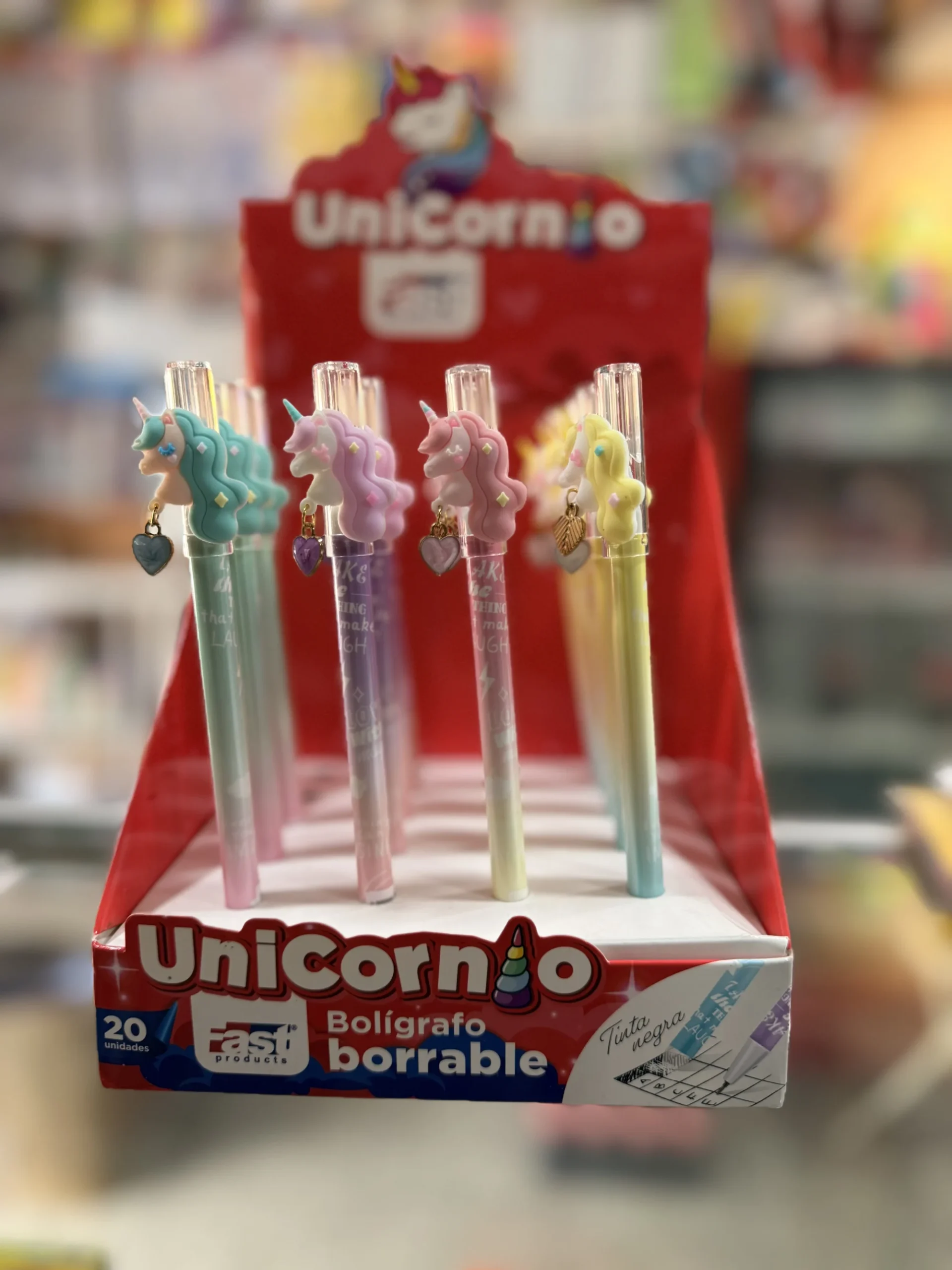 Lapicero borrable unicornio con corazon