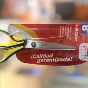 Tijera Fast 8" softcolor amarillo 13379