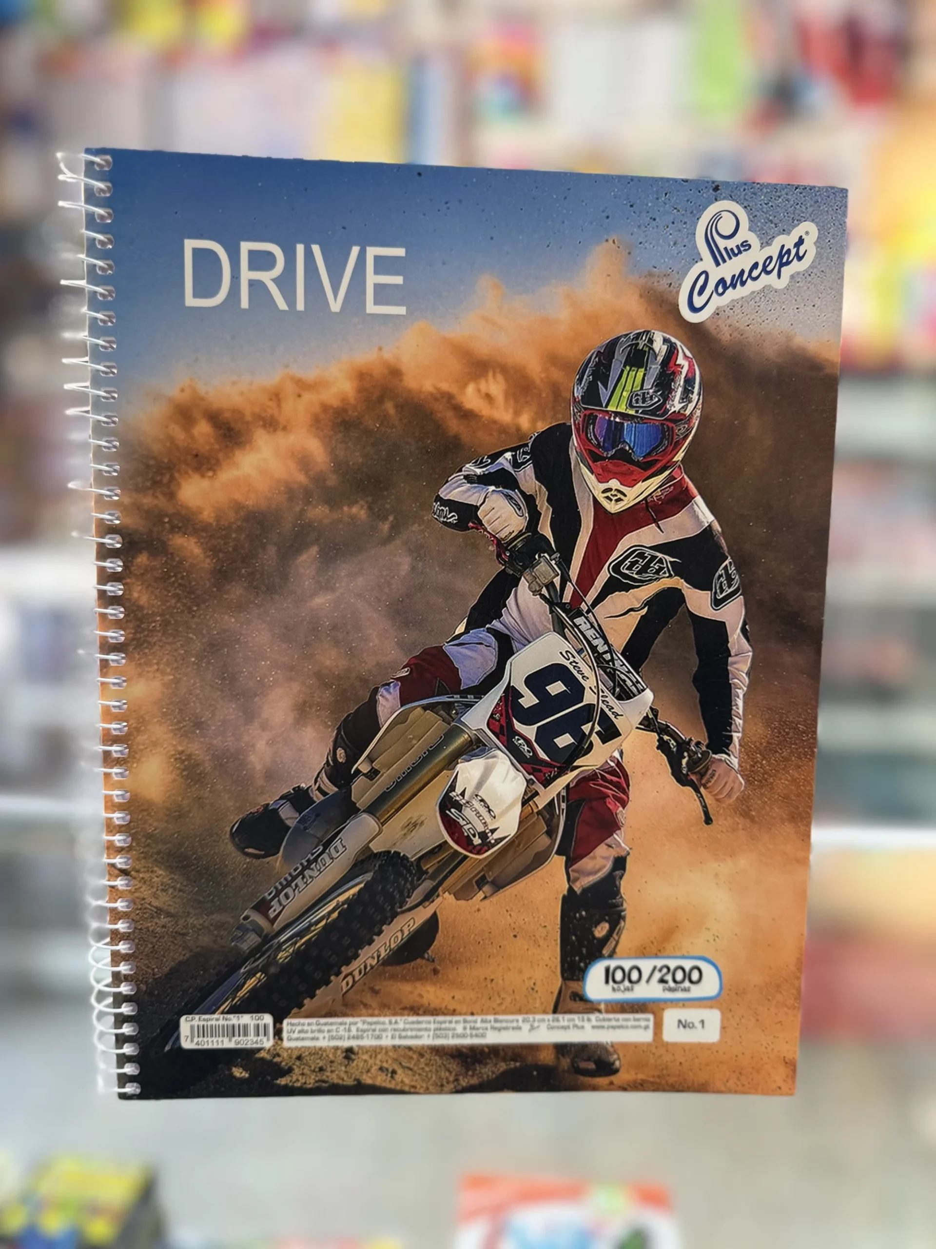 Cuaderno espiral 100 hojas doble linea Concept