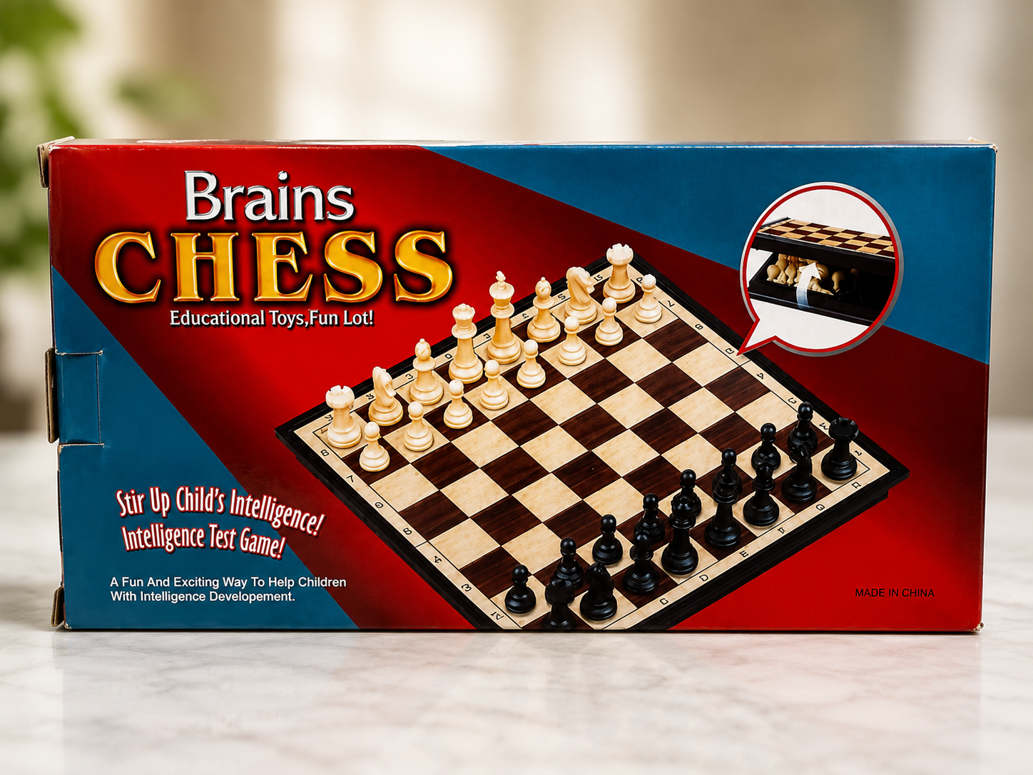 Ajedrez magnetico en caja roja brains chess No. 8308