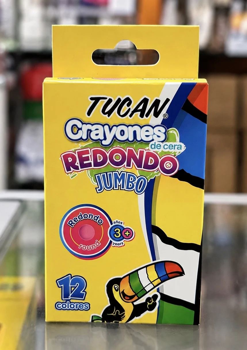 Crayon de cera tucan 12 colores  jumbo redondo