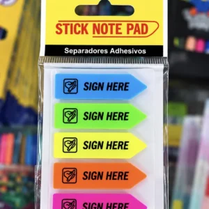 Stick note pad para firma