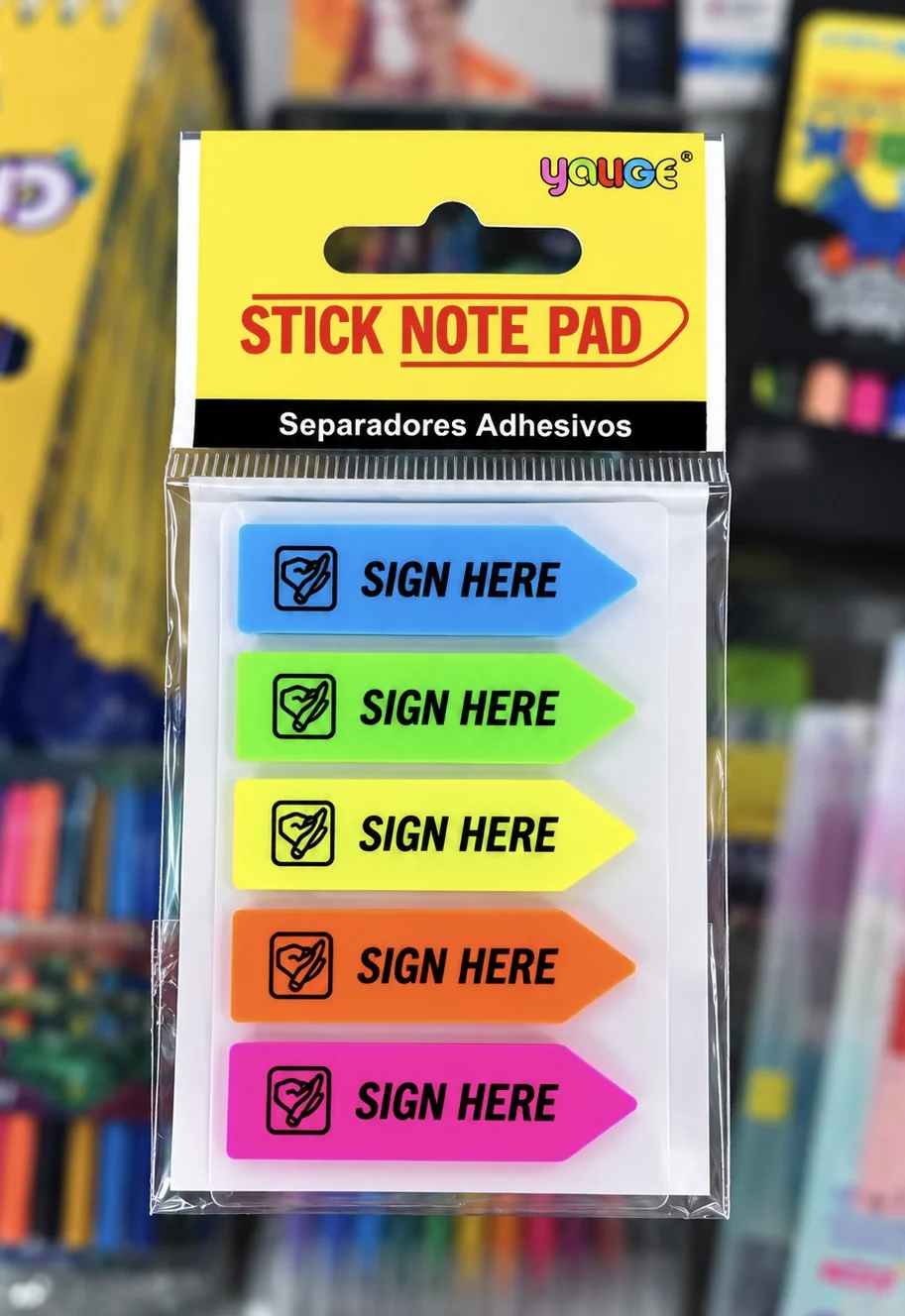 Stick note pad para firma