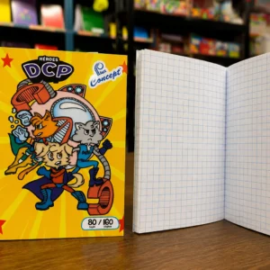 Cuaderno engrapado 80 hojas cuadros Concept
