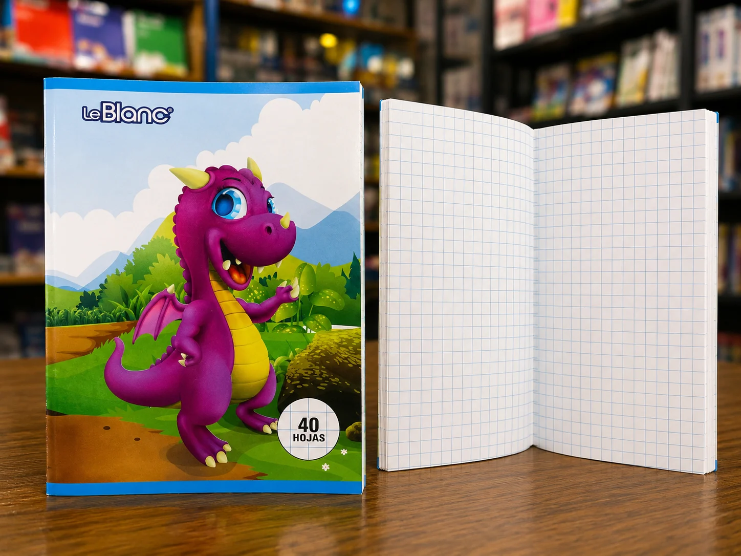 Cuaderno engrapado 40 h cuadros