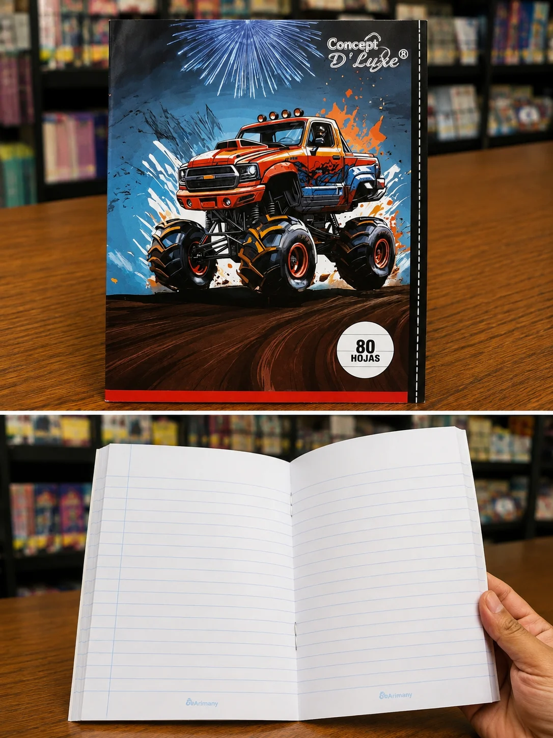 Cuaderno engrapado 80 hojas lineas Arimany desing