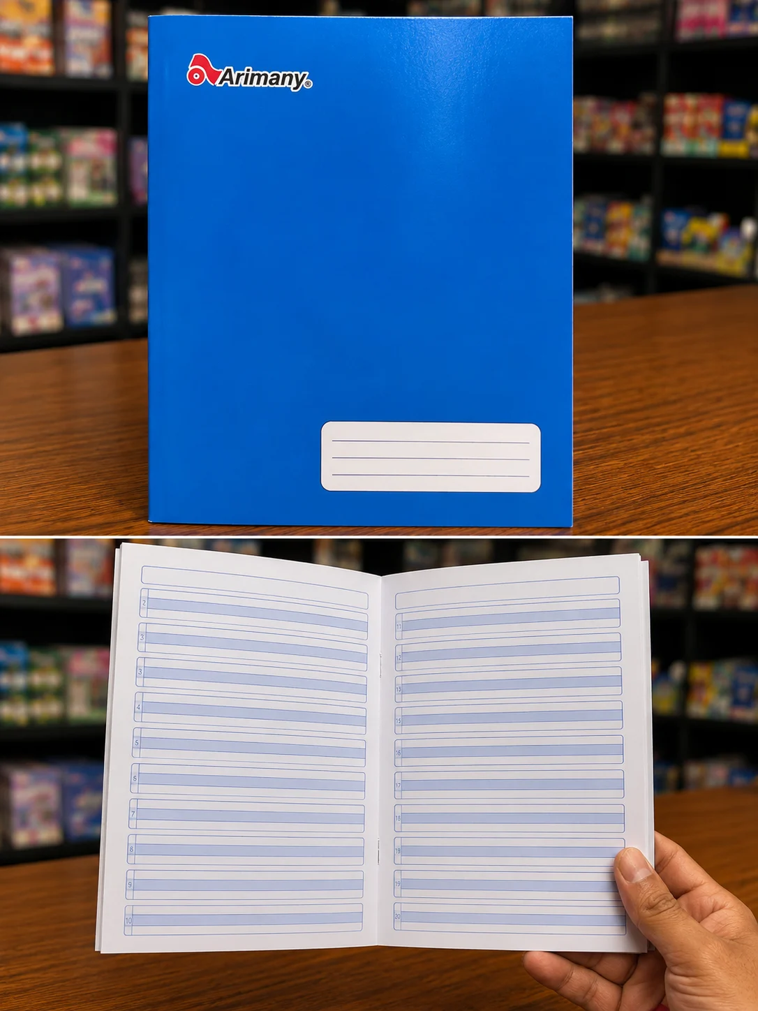 Cuaderno engrapado 80 hojas doble linea arimany