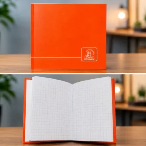 Cuaderno cosido empastado 1/2 carta 100 Hojas cuadros conquistador