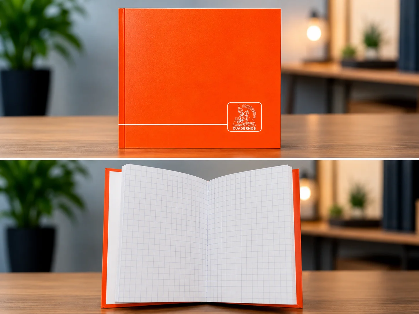Cuaderno cosido empastado 1/2 carta 100 Hojas cuadros conquistador