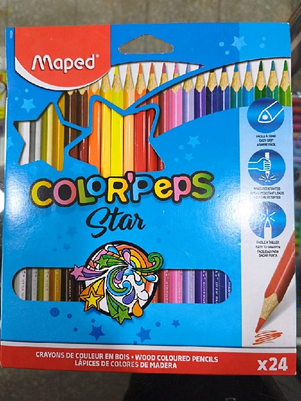 crayon de madera 24 color Maped triangular