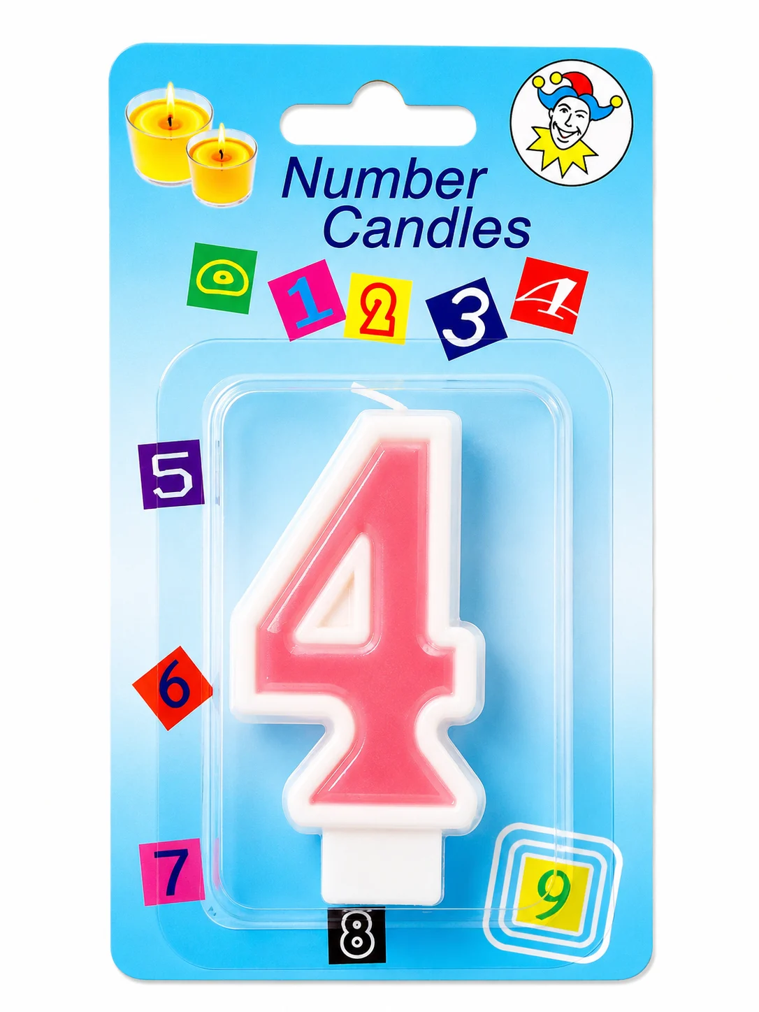 Vela rosado numero No. 4