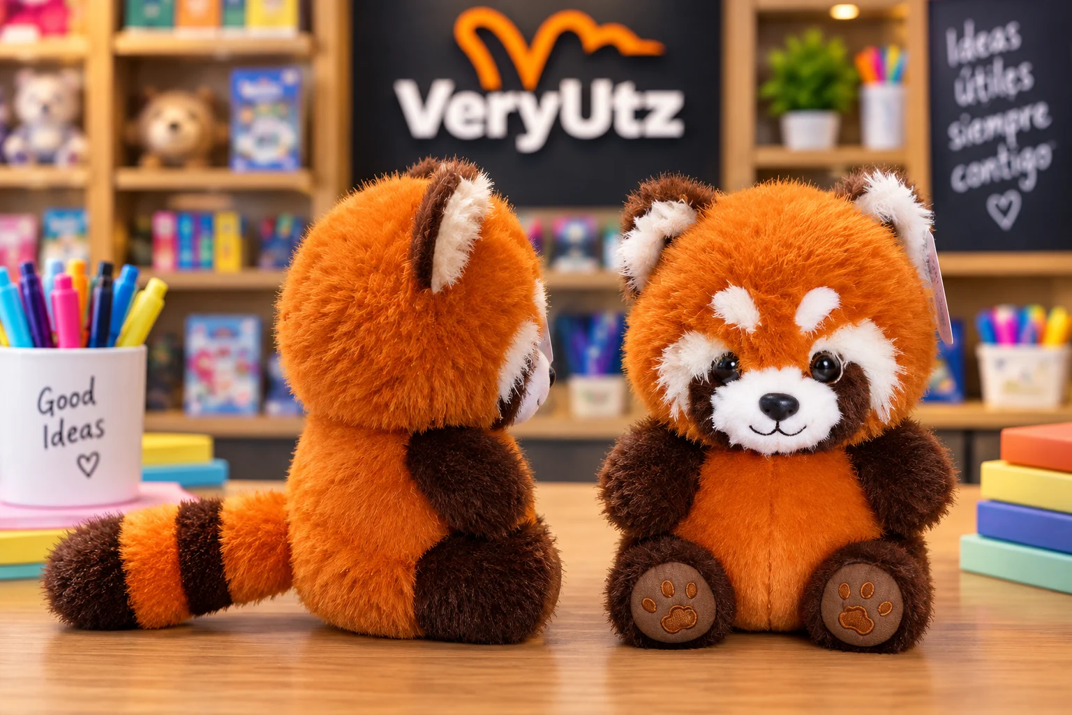 Peluche zorro naranja/cafe pequeño