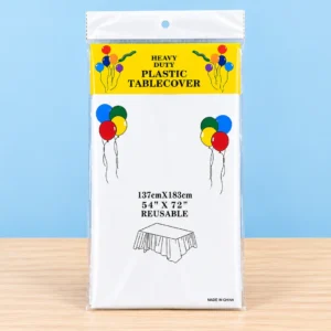 Mantel de plastico liso blanco 137cm x 183cm YyW